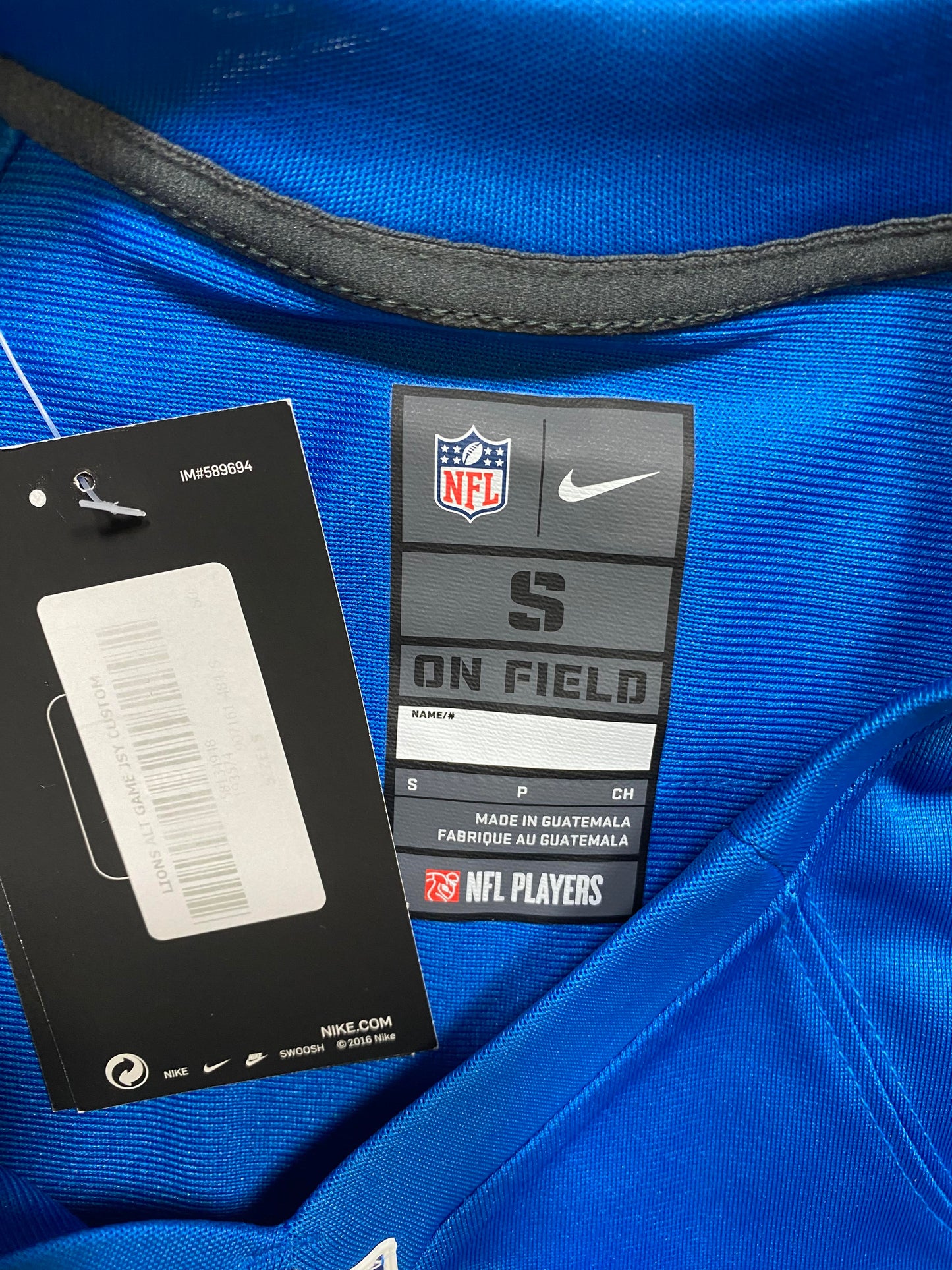 Detroit Lions #16 Jared Goff Nike Game Jersey - Mens Small