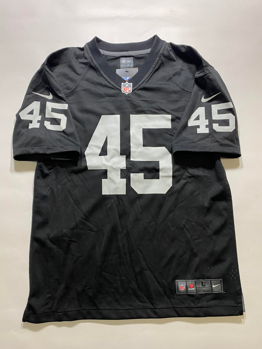 Las Vegas Raiders #45 Jakob Johnson Nike Game Jersey - Youth Large