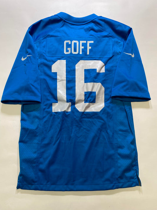 Detroit Lions #16 Jared Goff Nike Game Jersey - Mens Small