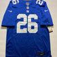 New York Giants #26 Saquon Barkley Nike Game Jersey - Mens Medium