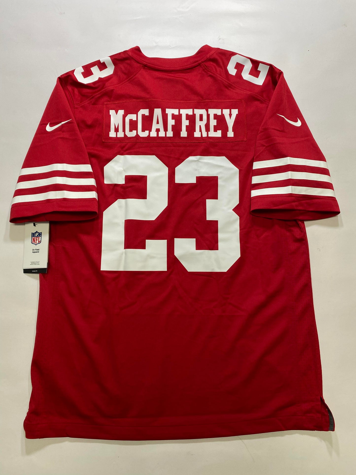 San Francisco 49ers #23 Christian McCaffrey Nike Game Jersey - Mens Medium