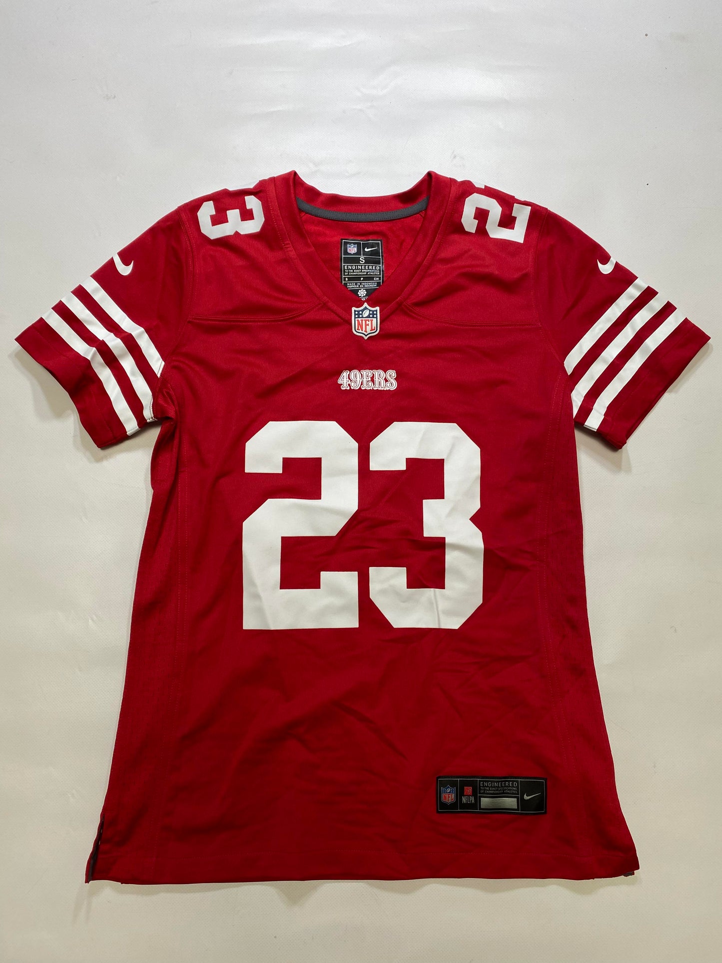 San Francisco 49ers #23 Christian McCaffrey Nike Game Jersey - Womens Small