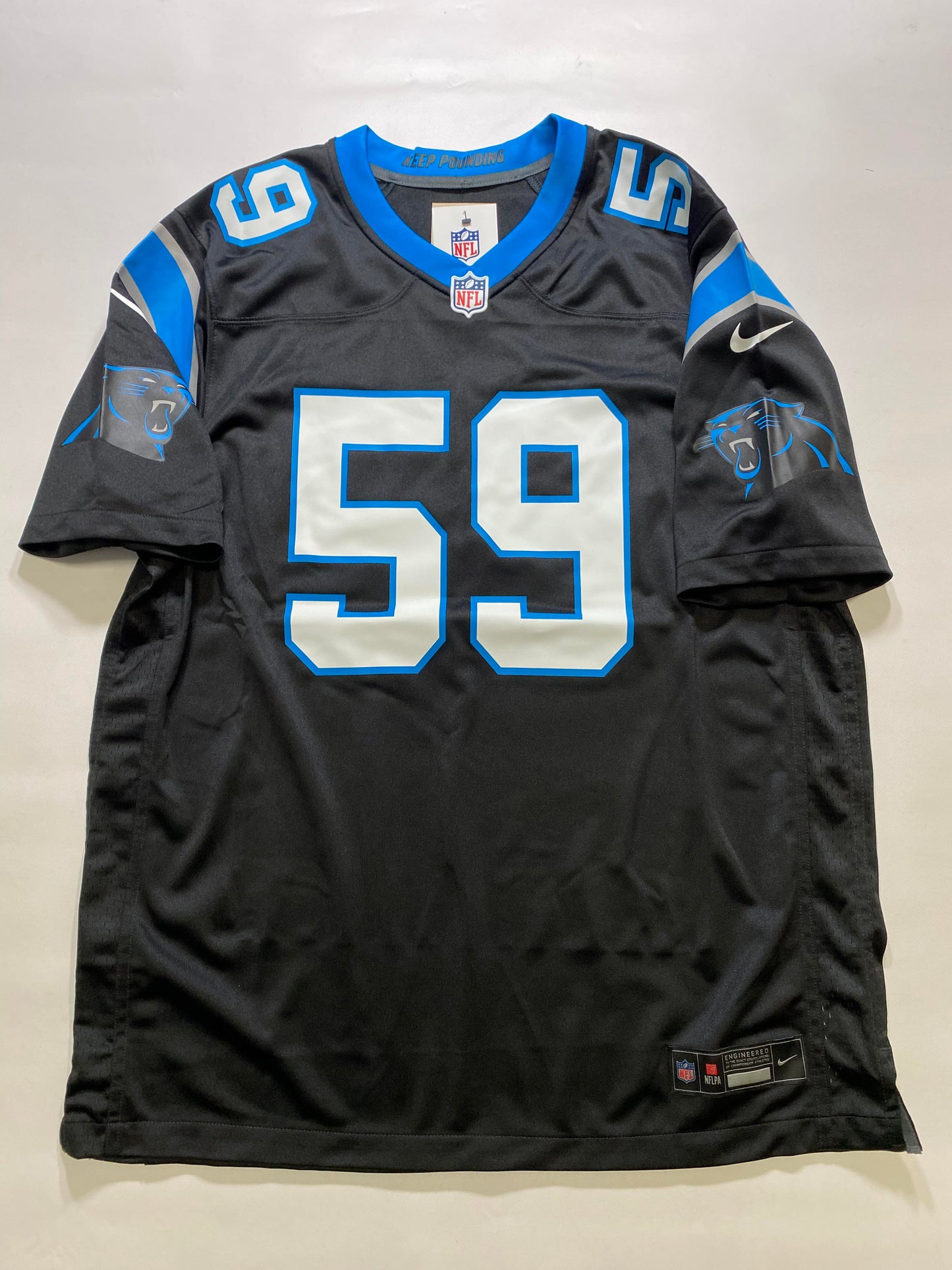 Carolina Panthers #59 Luke Kuechly Nike Game Jersey - Mens Large