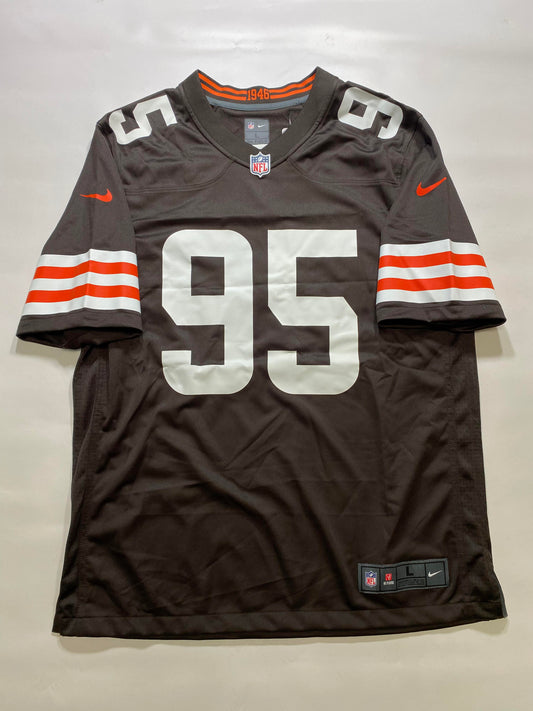 Cleveland Browns #95 Myles Garrett Nike Game Jersey - Mens Large