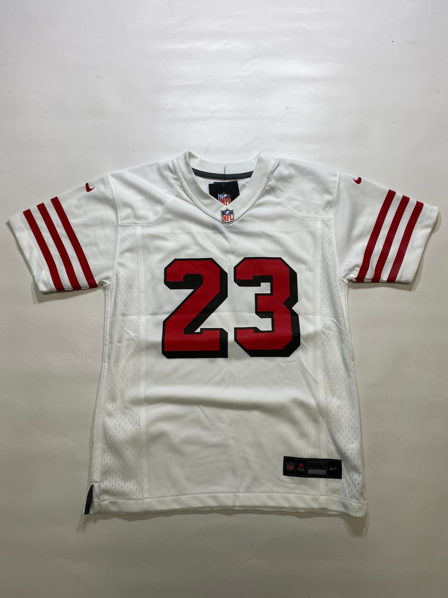 San Francisco 49ers #23 Christian McCaffrey Nike Game Jersey - Youth Medium