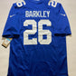 New York Giants #26 Saquon Barkley Nike Game Jersey - Mens Medium