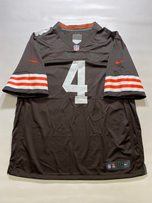 Cleveland Browns #4 Deshaun Watson Nike Game Jersey - Mens 3XL