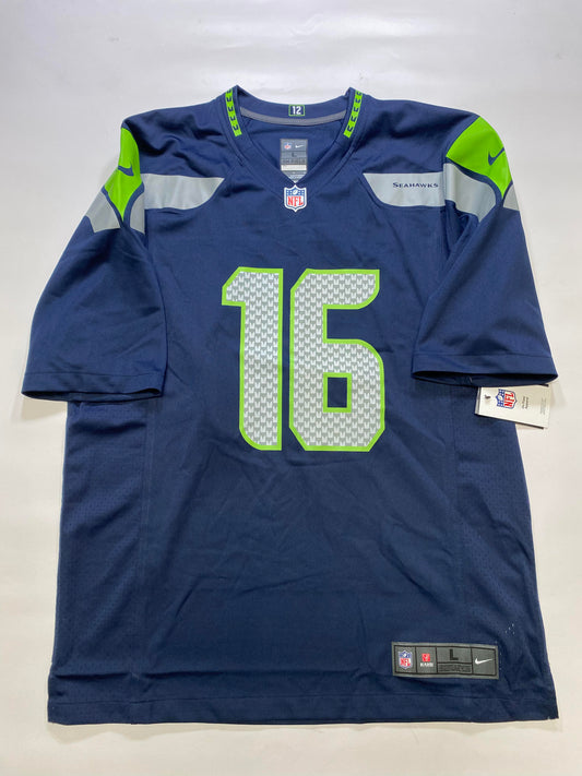 Seattle Seahawks #16 Tyler Lockett Nike Game Jersey - Mens Large