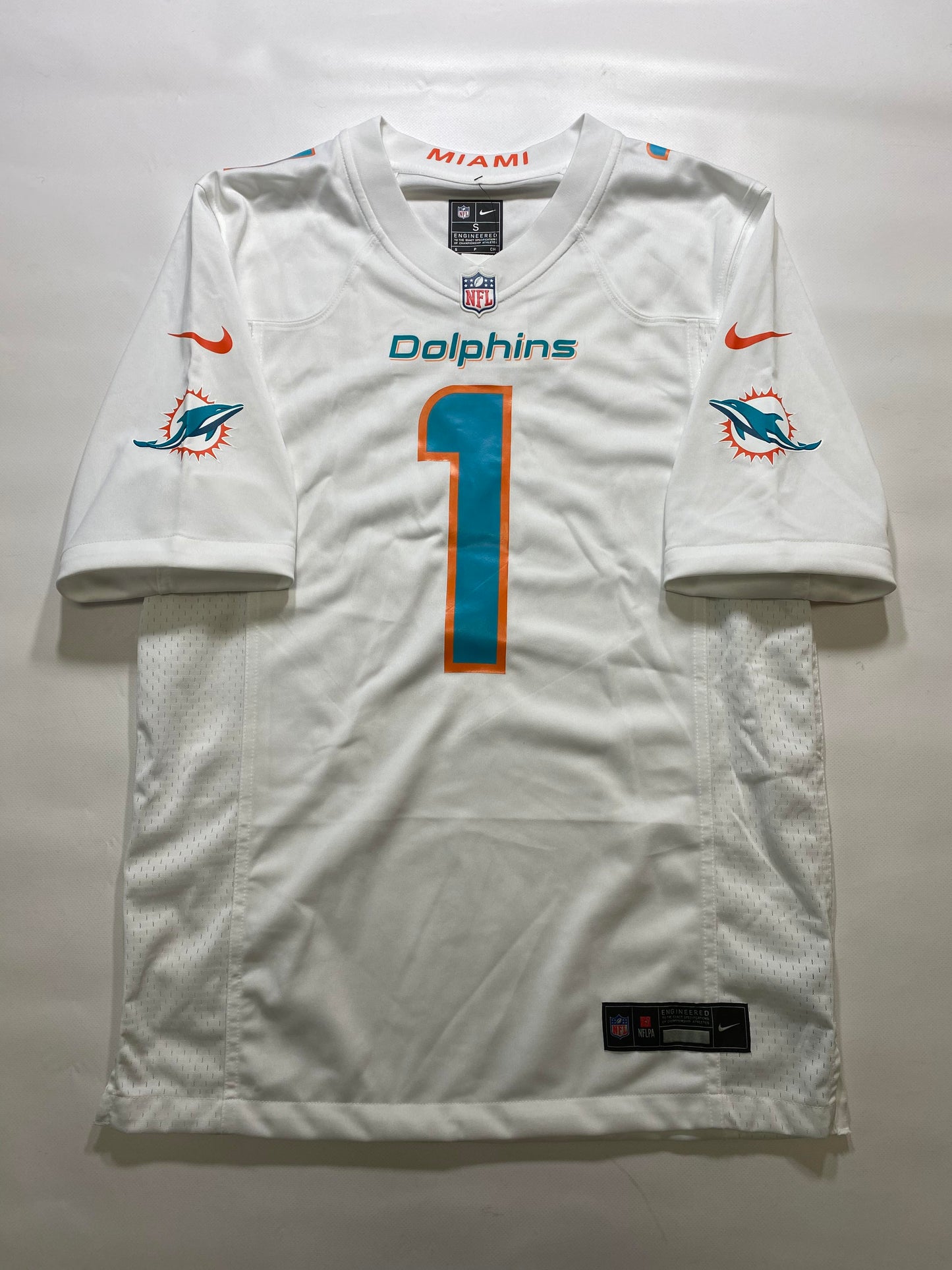 Miami Dolphins #1 Tua Tagovailoa Nike Game Jersey - Mens Small