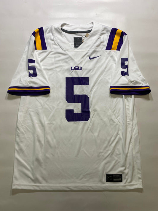 LSU Tigers Football #5 Jayden Daniels Nike Game Jersey - Mens Large