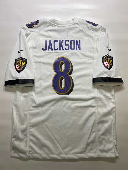 Baltimore Ravens #8 Lamar Jackson Nike Game Jersey - Mens Medium