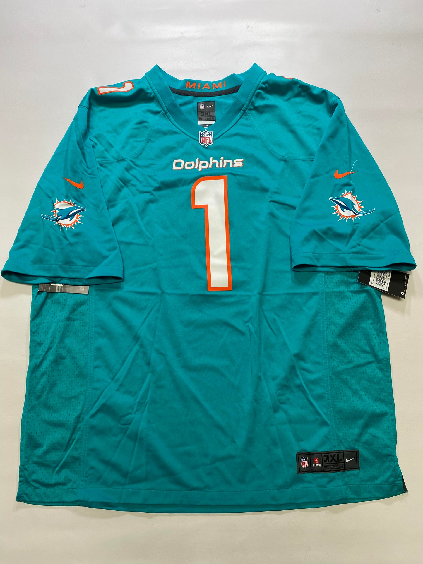 Miami Dolphins #1 Tua Tagovailoa Nike Game Jersey - Mens 3XL