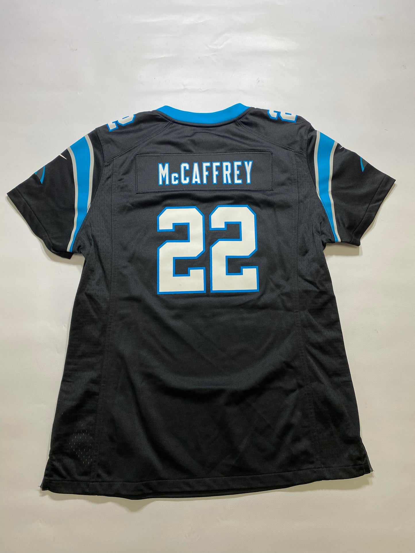 Carolina Panthers #22 Christian McCaffrey Nike Game Jersey - Womens Large