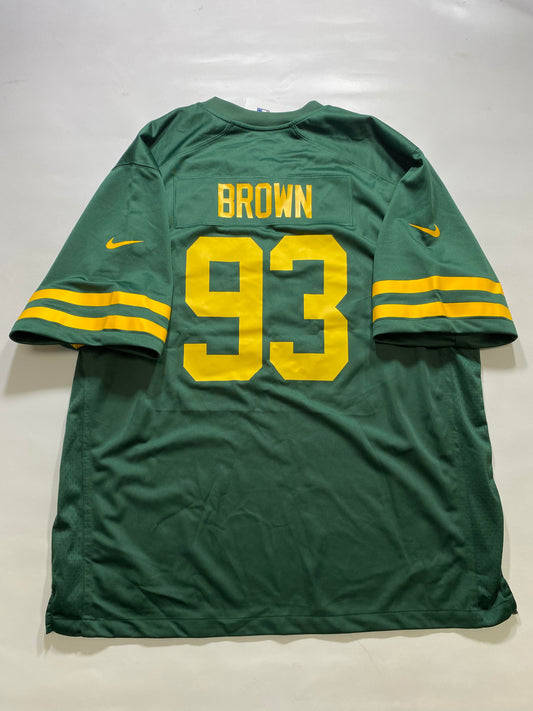 Green Bay Packers #93 Gilbert Brown Nike Game Jersey - Mens 3XL