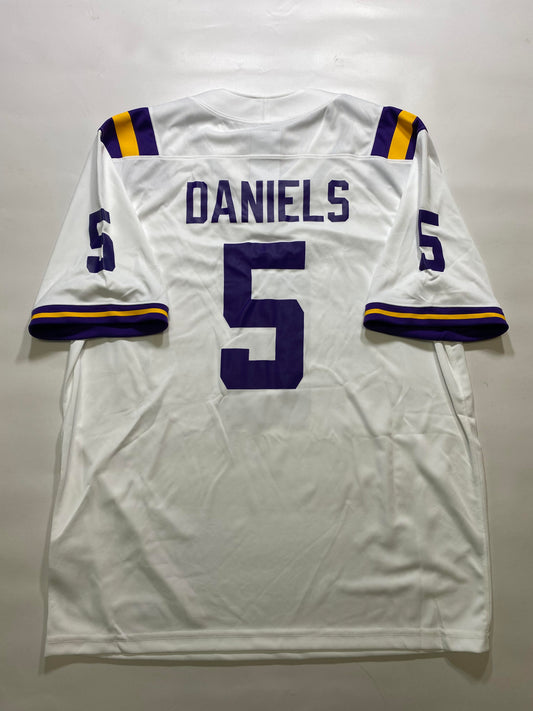 LSU Tigers Football #5 Jayden Daniels Nike Game Jersey - Mens Large