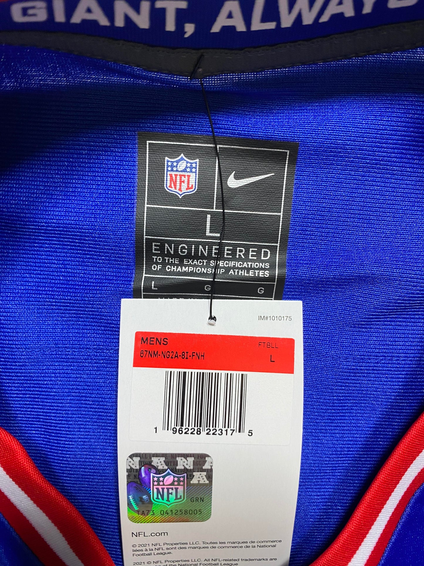 New York Giants #59 Lawrence Taylor Nike Game Jersey - Mens Large