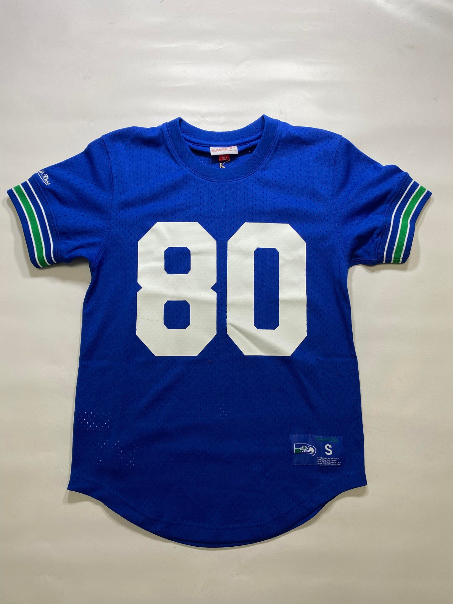 Seattle Seahawks #80 Steve Largent Mitchell & Ness NFL Jersey - Mens Small