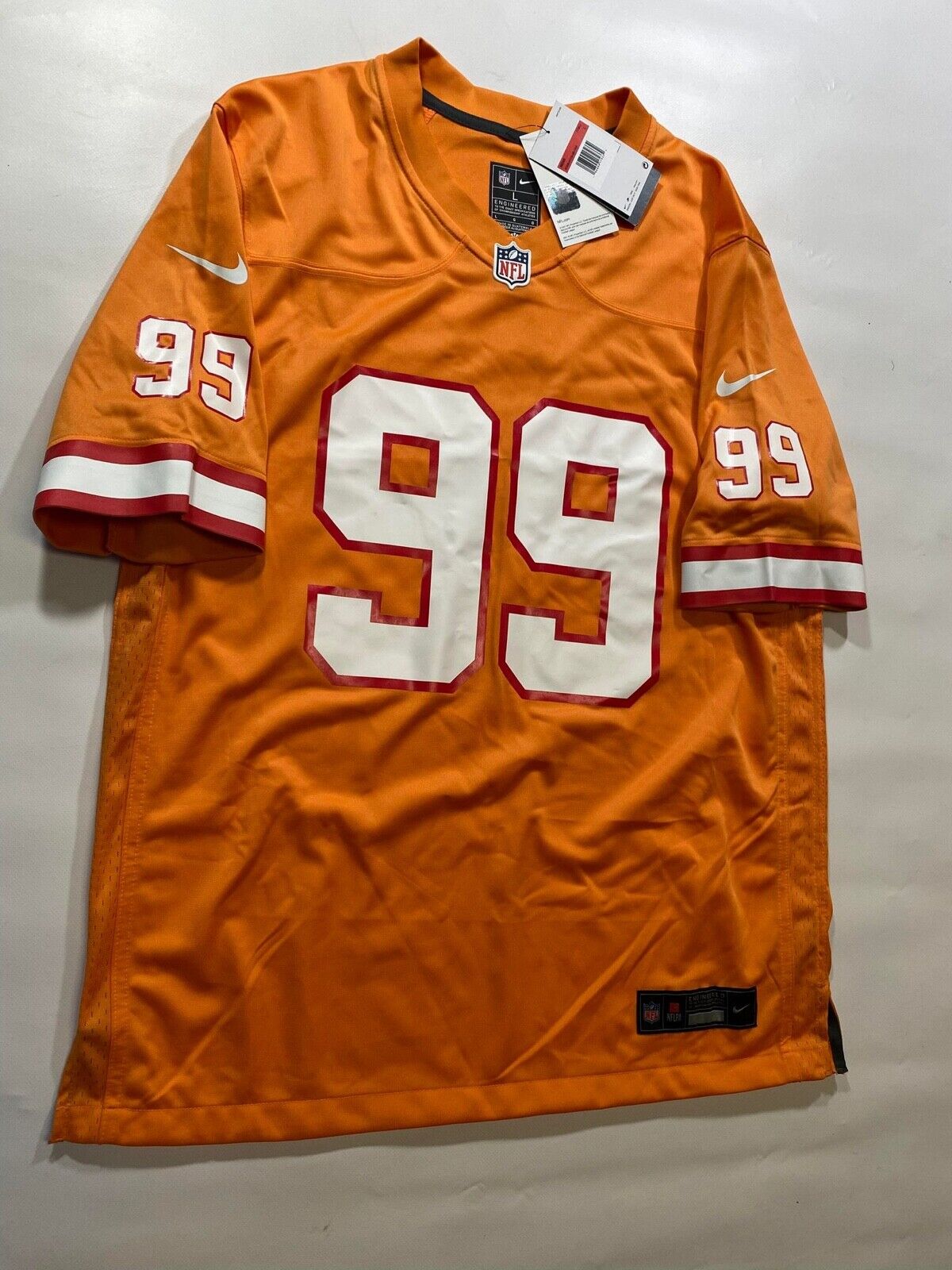 Tampa Bay Buccaneers Orange Throwback Nike NFL Game Jersey Warren Sapp #99 Mens