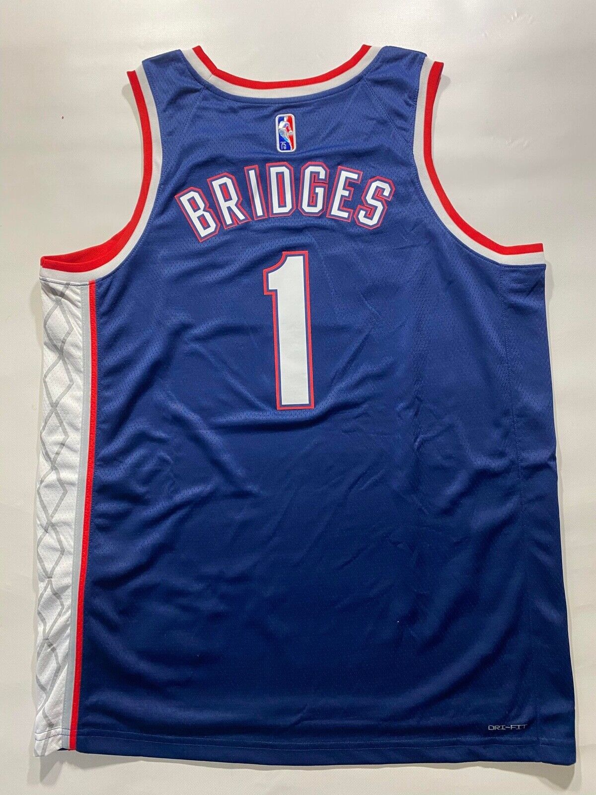 Brooklyn Nets #1 Mikal Bridges Nike NBA City Jersey - Mens Medium