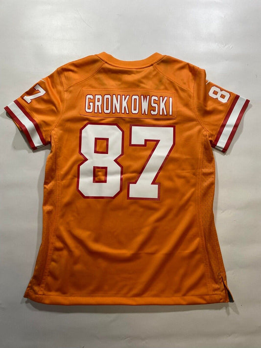 Tampa Bay Buccaneers Orange Throwback Nike NFL Game Jersey Gronkowski #87 Womens