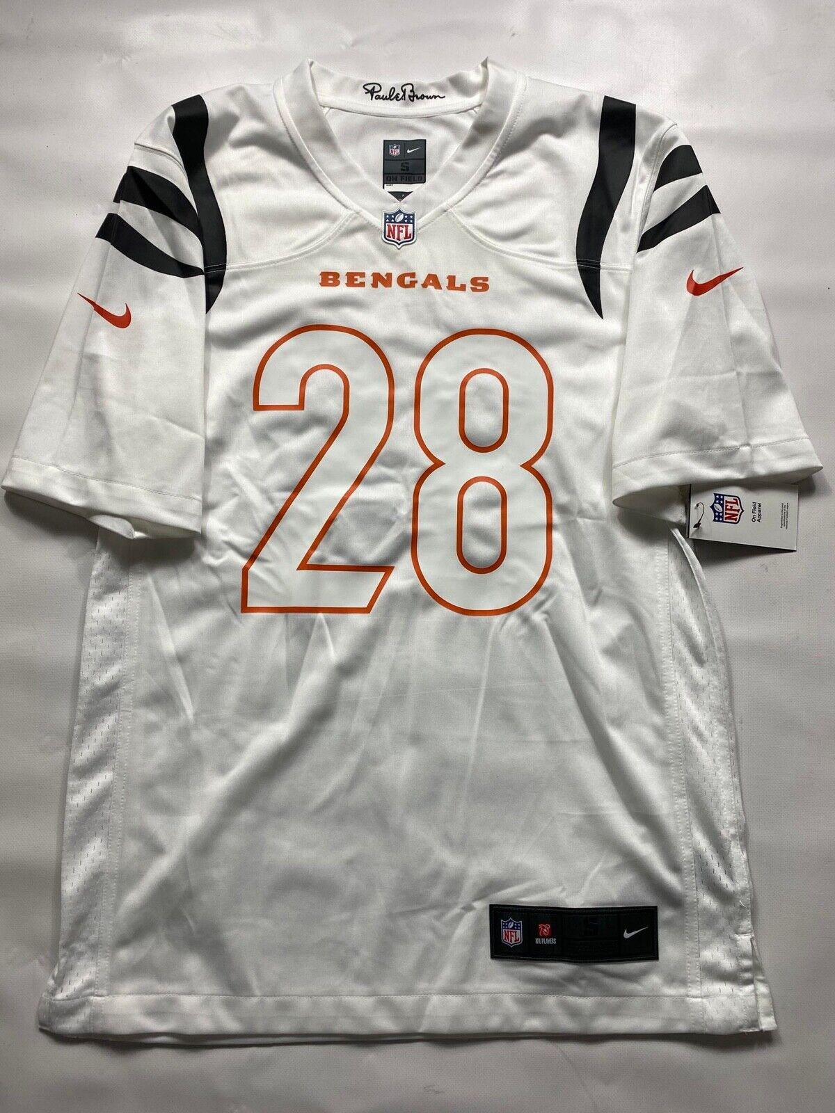 Cincinnati Bengals #28 Joe Mixon Nike NFL Game Jersey - Mens Small - American Sports Jerseys