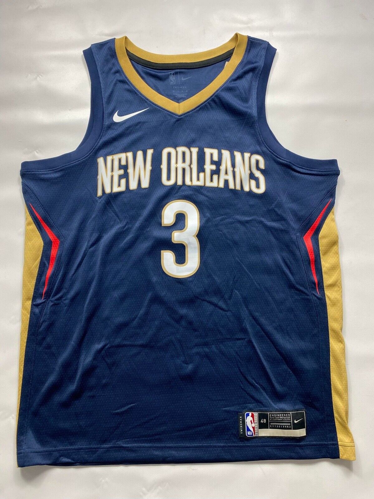 New Orleans Pelicans #3 CJ McCollum Nike NBA Icon Jersey - Mens Large - American Sports Jerseys