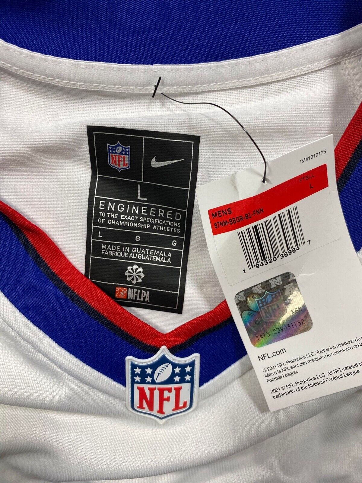 Buffalo Bills Road Nike NFL Game Jersey - Matt Milano #58 - Mens Large