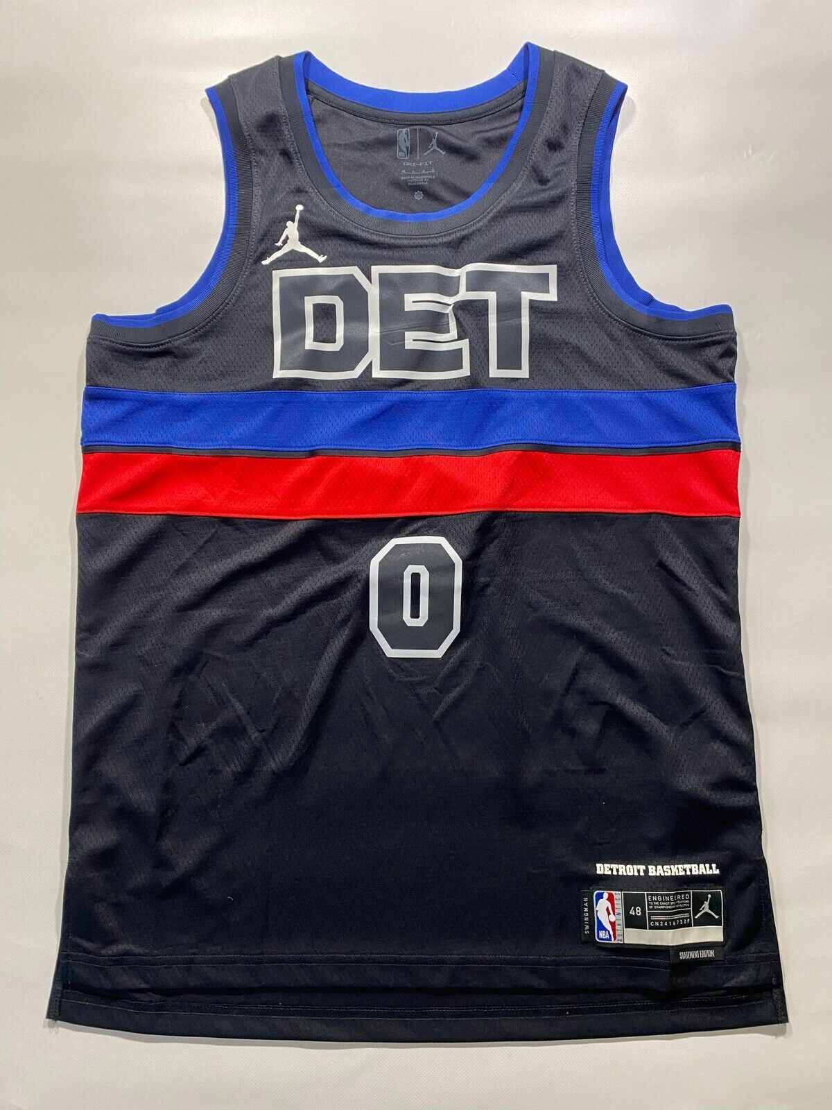 Detroit Pistons #0 Jalen Duran Nike NBA Statement Jersey - Mens Large