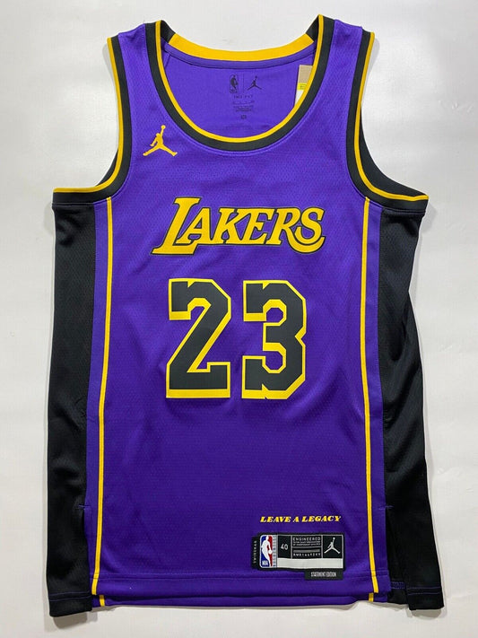 Los Angeles Lakers #23 LeBron James Nike NBA Statement Jersey - Mens Small - American Sports Jerseys