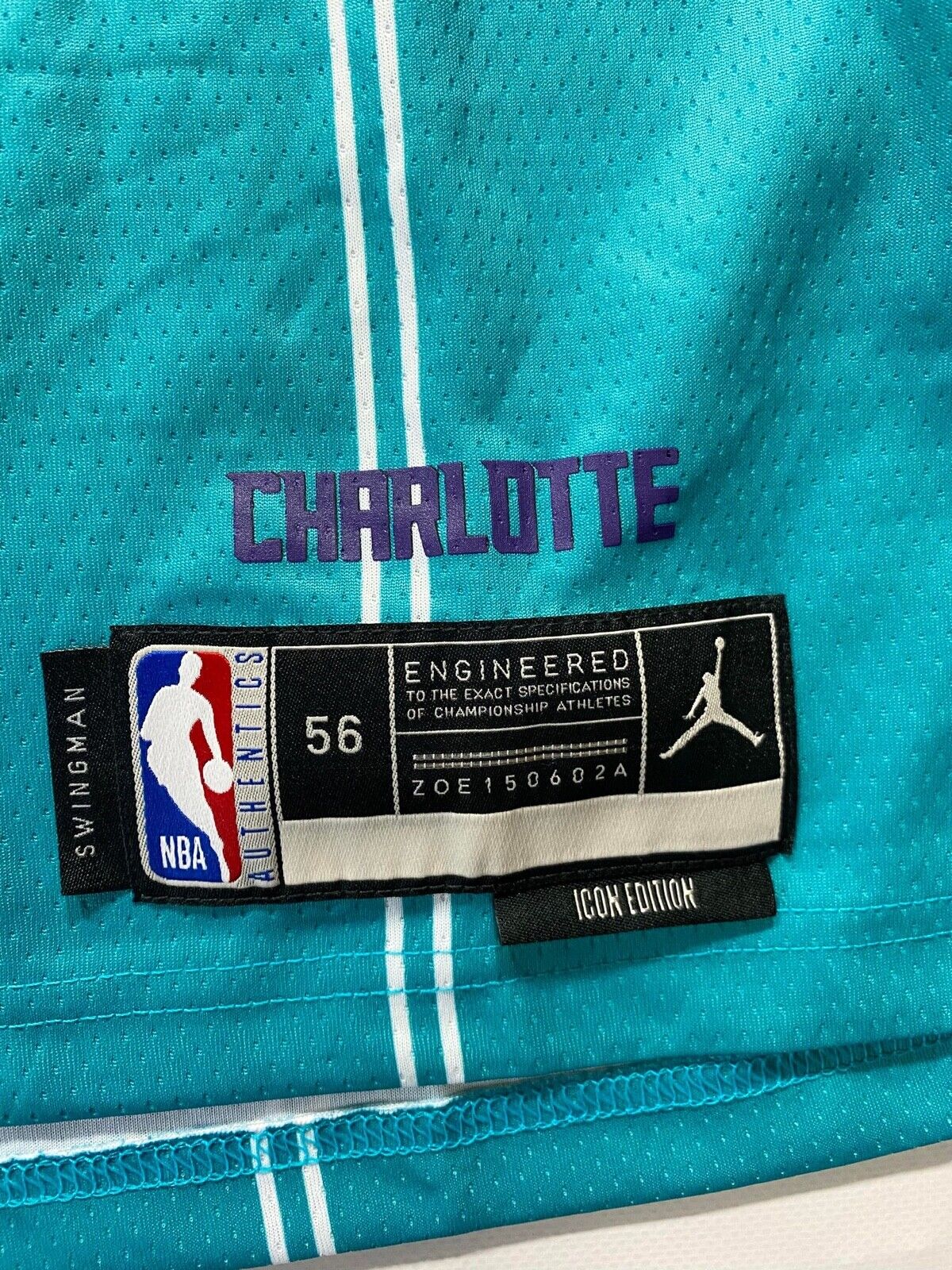 Charlotte Hornets #12 Kelly Oubre Jr Nike NBA Icon Jersey - Mens 2XL