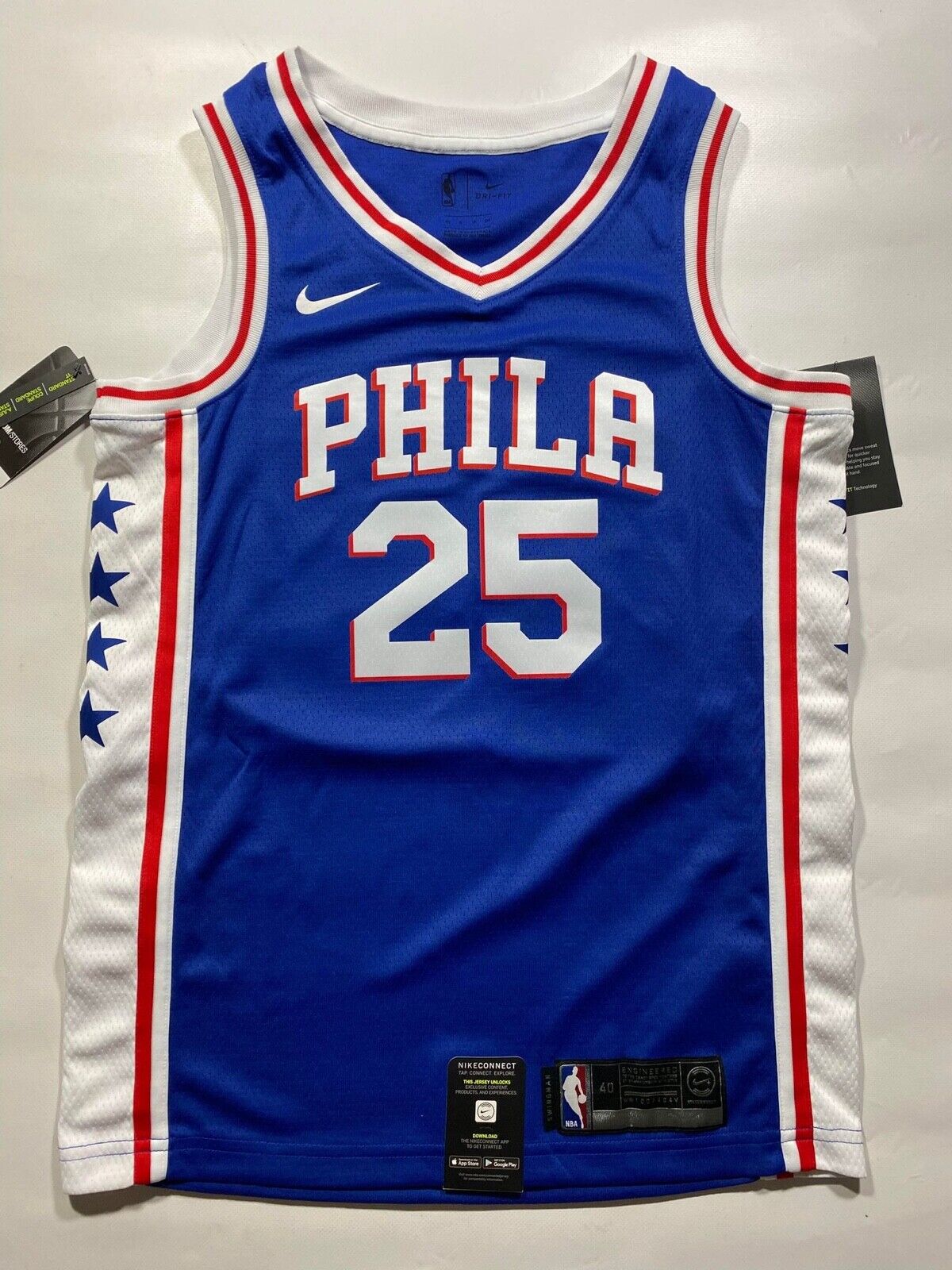 Philadelphia 76ers Nike NBA Icon Edition Jersey - Ben Simmons #25 - Mens Small