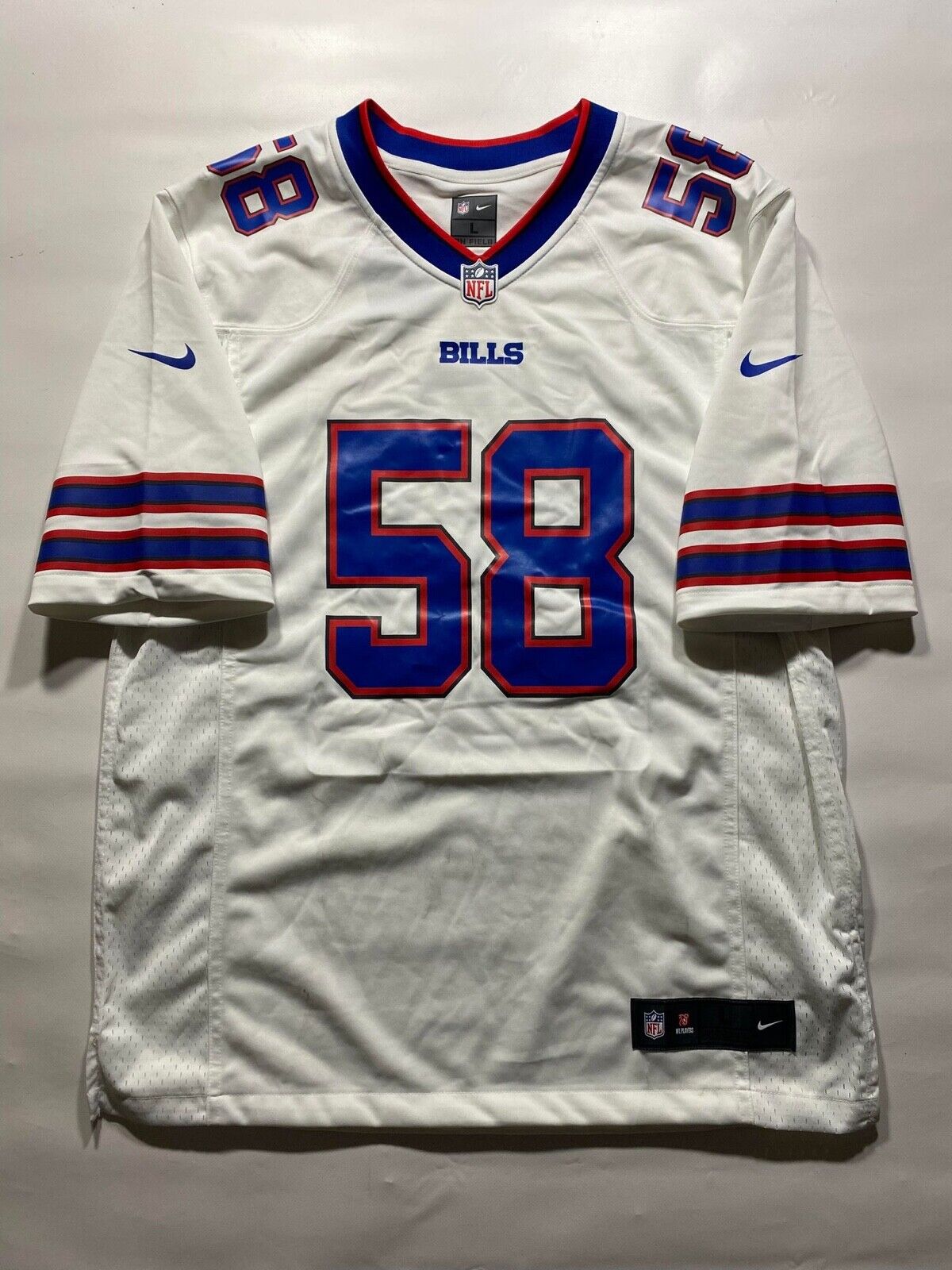 Buffalo Bills #58 Matt Milano Nike NFL Game Jersey - Mens Large - American Sports Jerseys