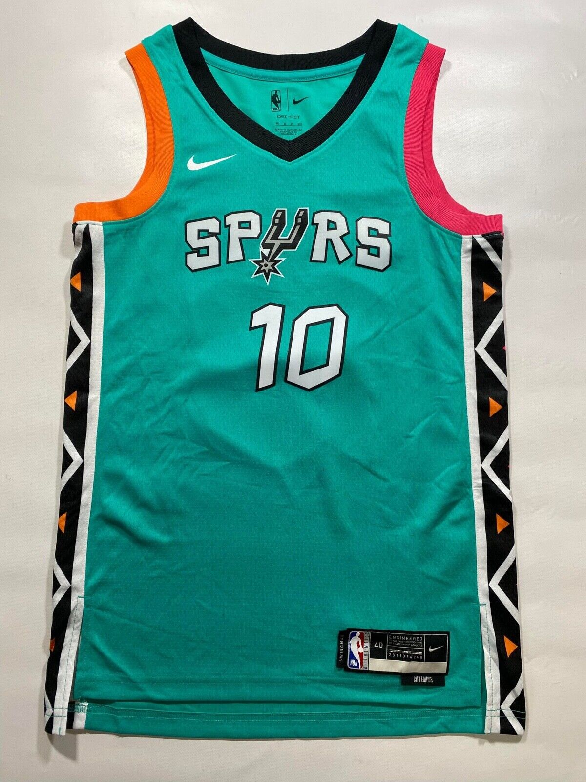 San Antonio Spurs #10 Jeremy Sochan Nike NBA City Jersey - Mens Small - American Sports Jerseys