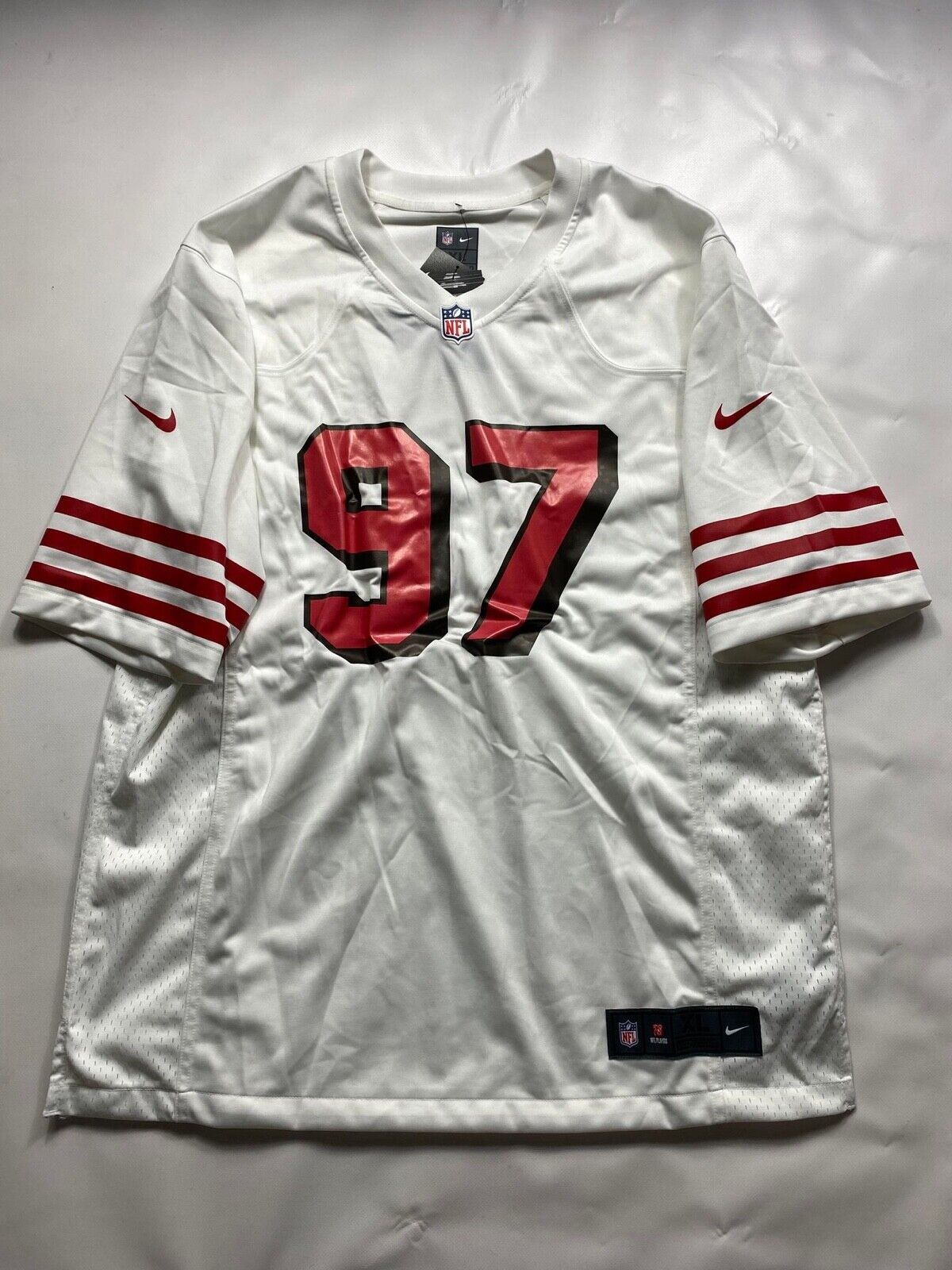 San Francisco 49ers #97 Christian McCaffrey Nike NFL Game Jersey - Mens XL - American Sports Jerseys