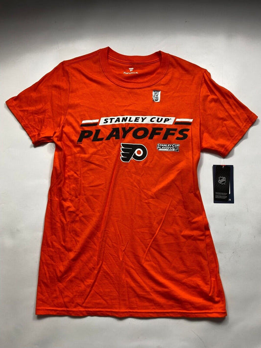 Philadelphia Flyers NHL T-Shirt Small Mens Ice Hockey Top Orange.