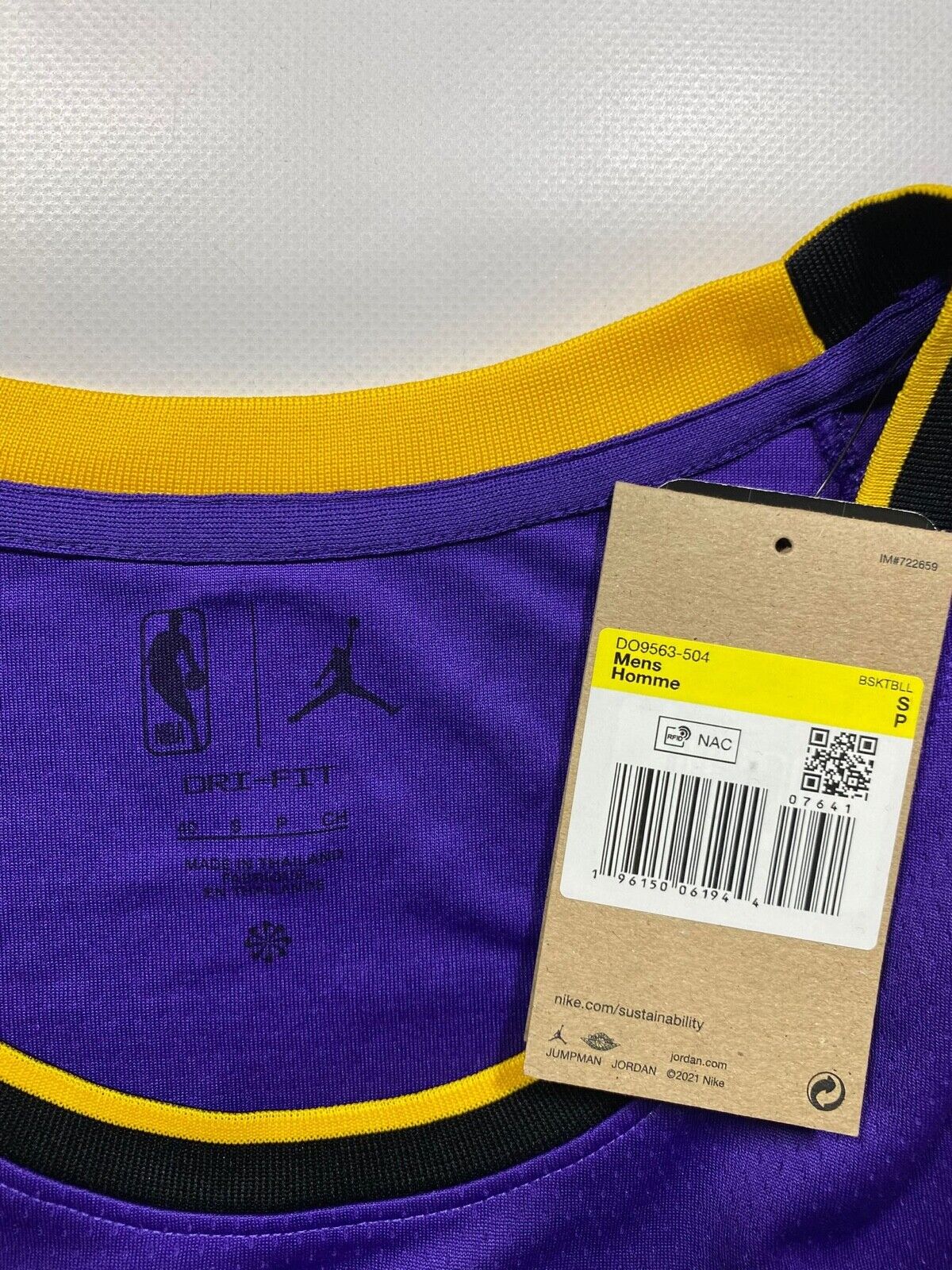 Los Angeles Lakers #23 LeBron James Nike NBA Statement Jersey - Mens Small