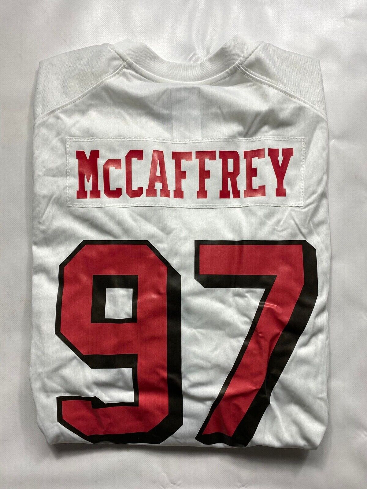 San Francisco 49ers #97 Christian McCaffrey Nike NFL Game Jersey - Mens XL - American Sports Jerseys