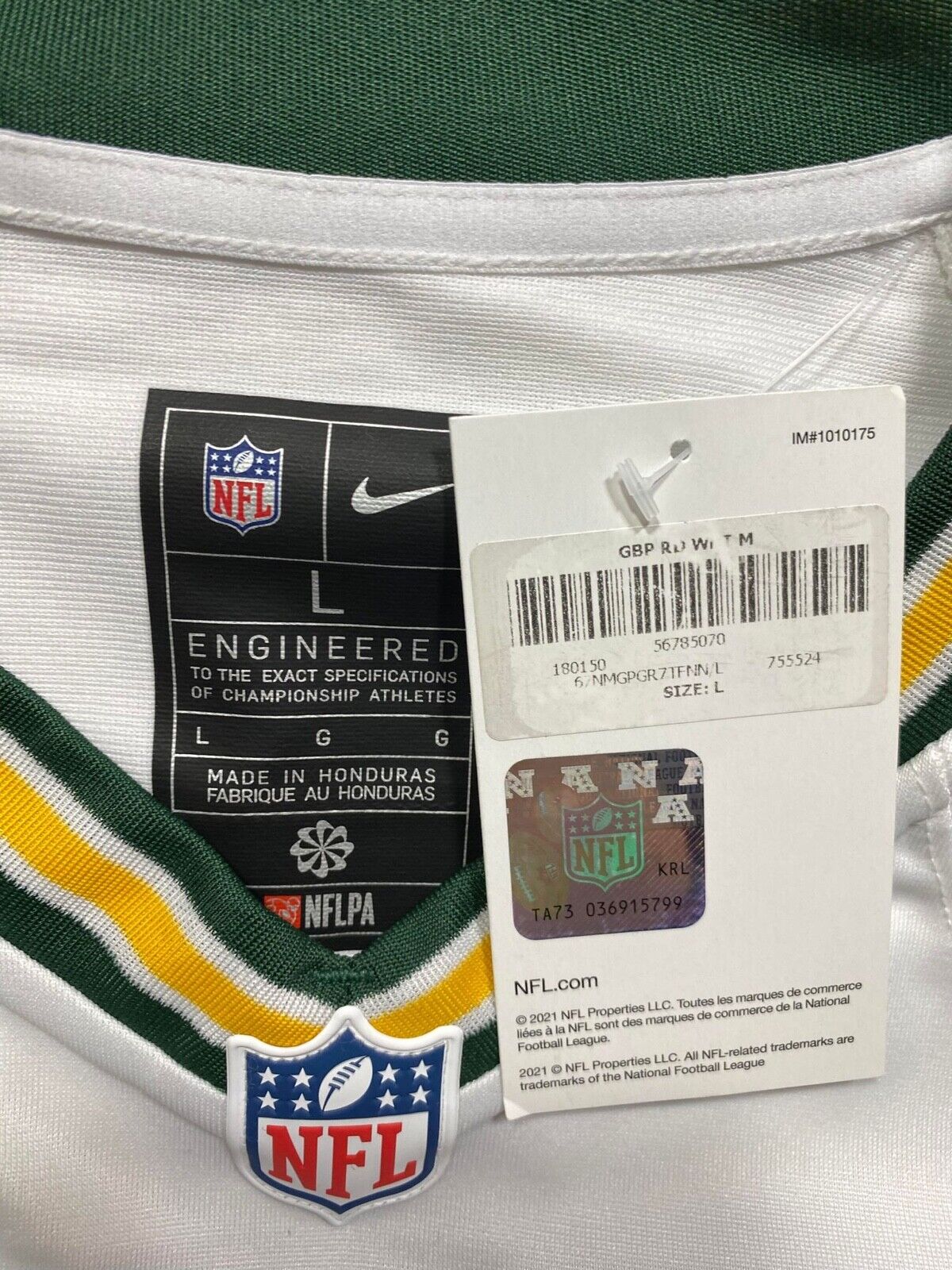 Green Bay Packers #23 Jaire Alexander Nike NFL Game Jersey - Mens Large - American Sports Jerseys