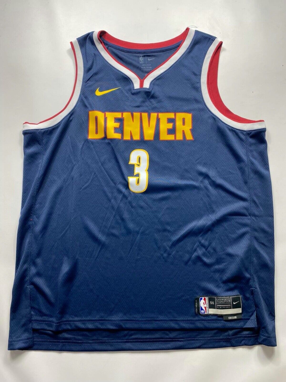 Denver Nuggets #3 Nah'Shon Hyland Nike NBA Icon Jersey - Mens 2XL - American Sports Jerseys