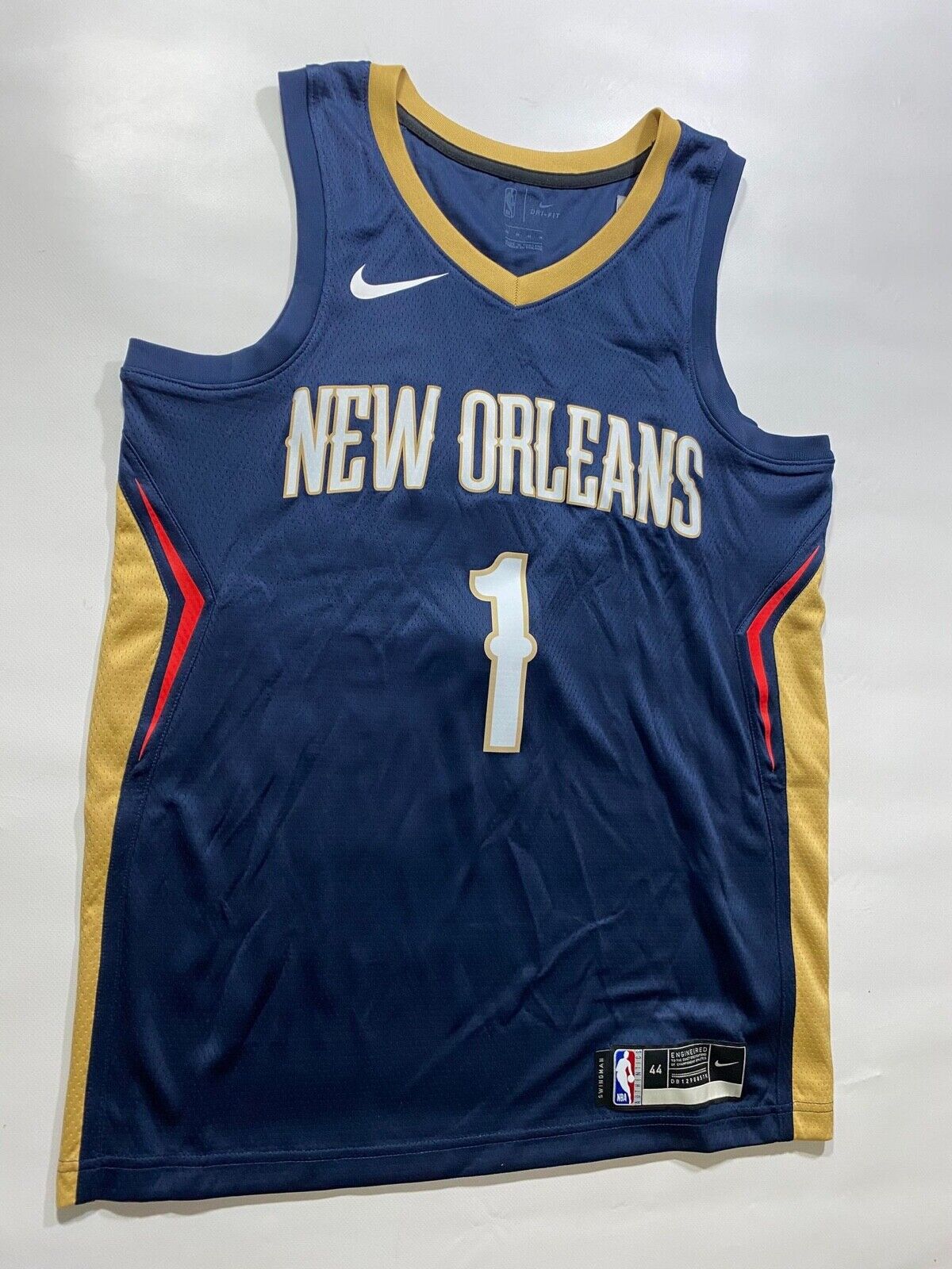 New Orleans Pelicans #1 Zion Williamson Nike NBA Icon Jersey - Mens Medium - American Sports Jerseys