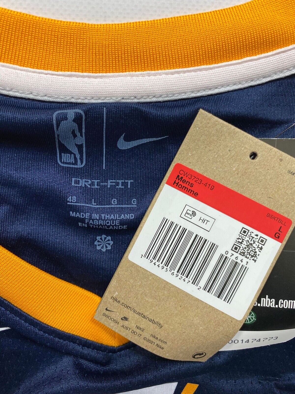 Utah Jazz #16 Simone Fontecchio Nike NBA Icon Jersey - Mens Large