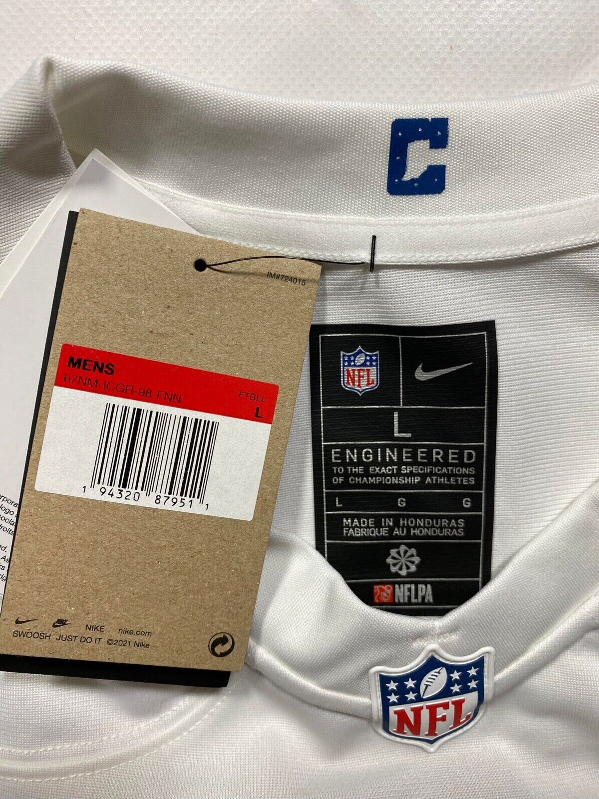 Indianapolis Colts #53 Darius Leonard Nike NFL Game Jersey - Mens Large - American Sports Jerseys