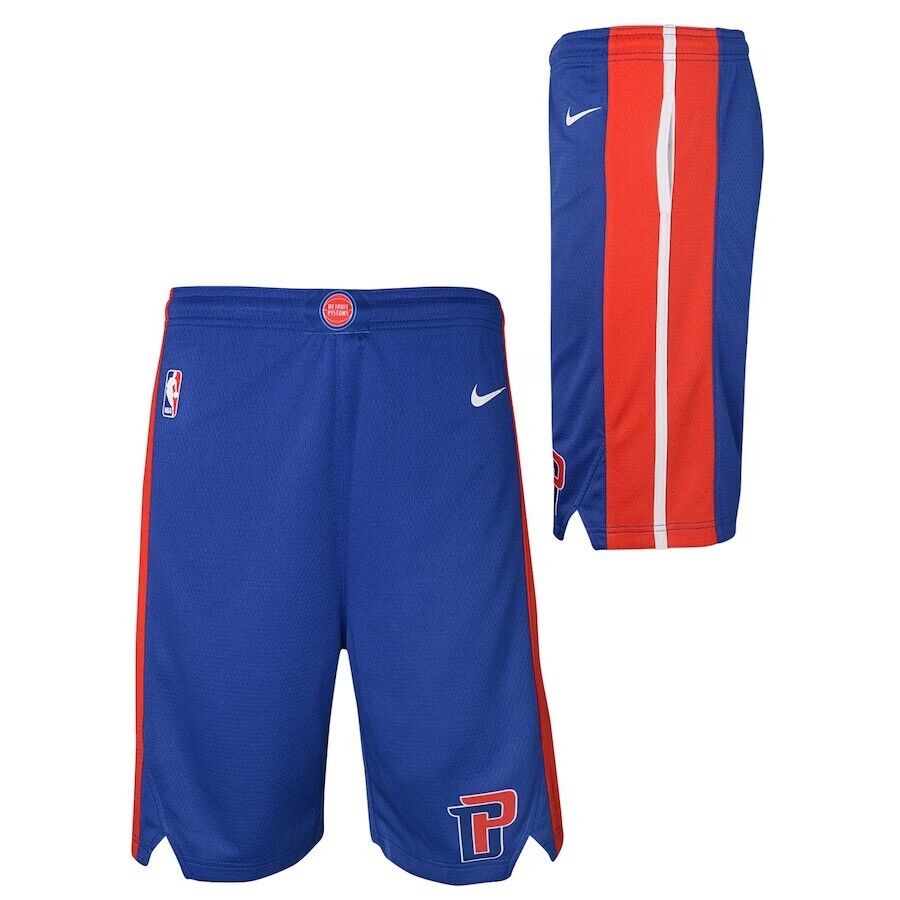 Detroit Pistons Shorts (Size 8Y) Kid's Nike NBA Icon Shorts - New