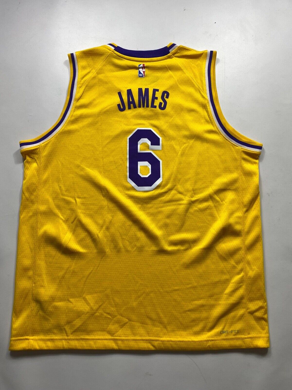 Los Angeles Lakers #6 LeBron James Nike NBA Icon Jersey - Youth XL - American Sports Jerseys