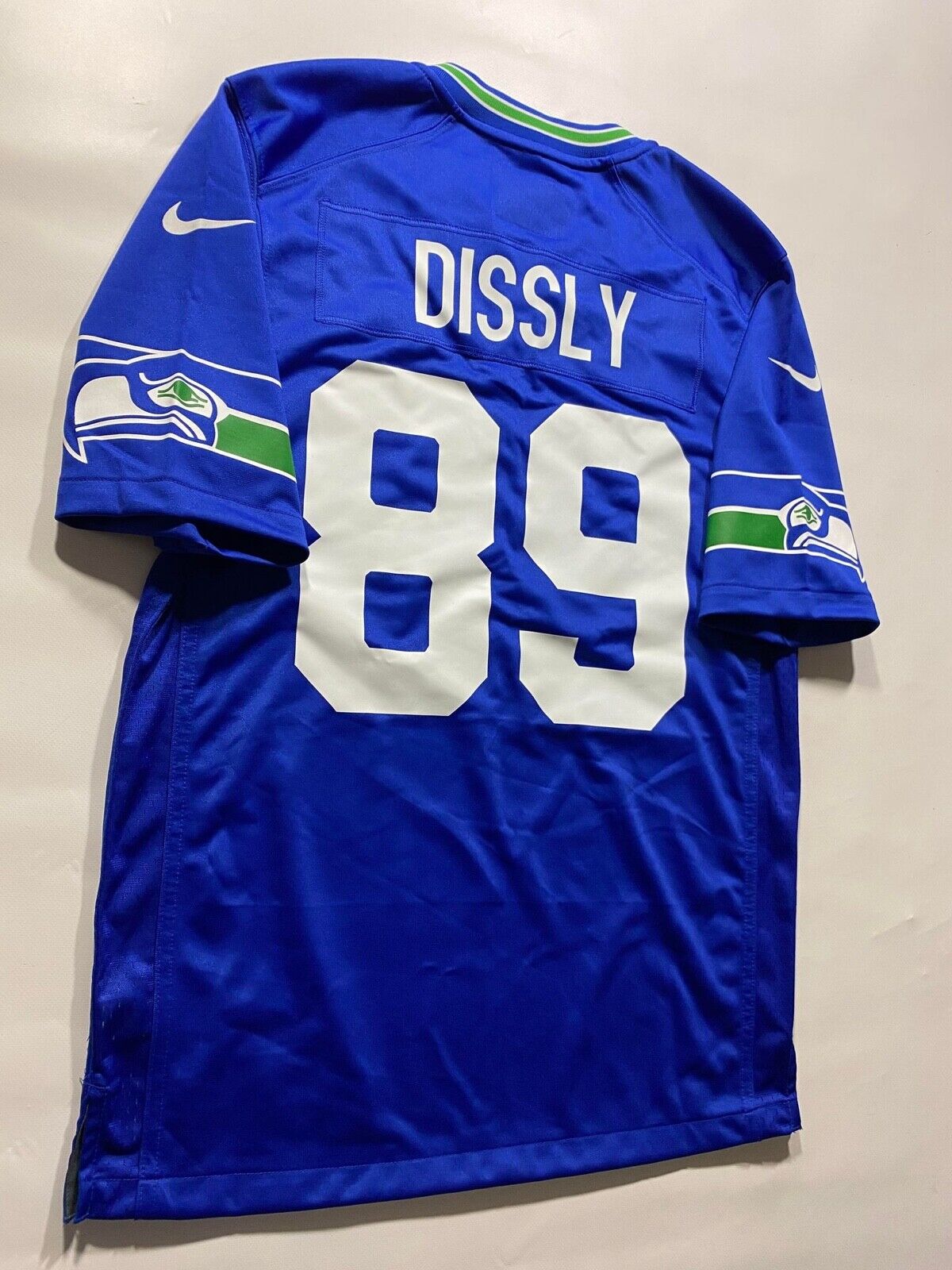 Seattle Seahawks Royal Throwback Nike NFL Game Jersey - Will Dissly #89 - Mens