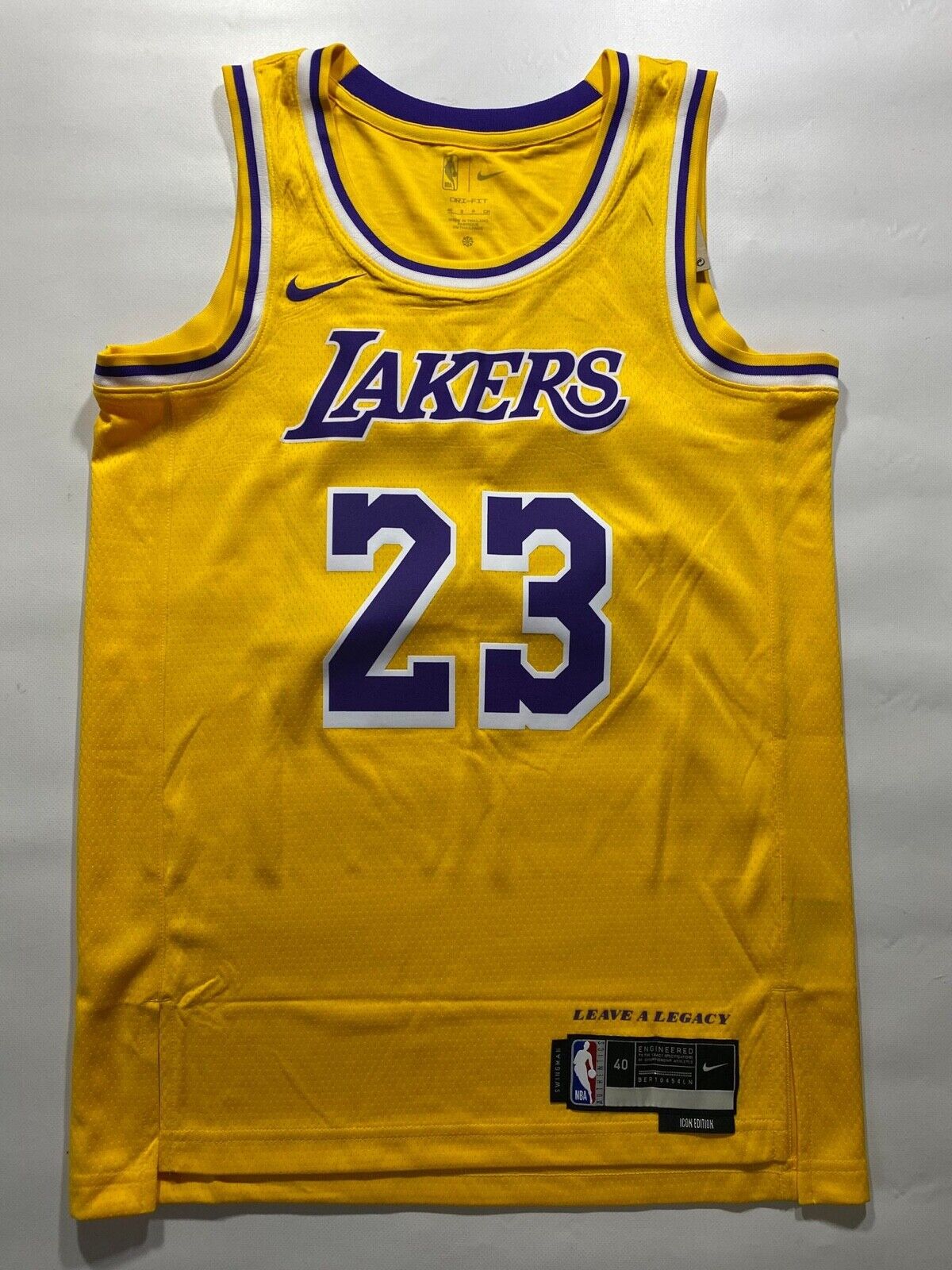 Los Angeles Lakers #23 LeBron James Nike NBA Icon Jersey - Mens Small