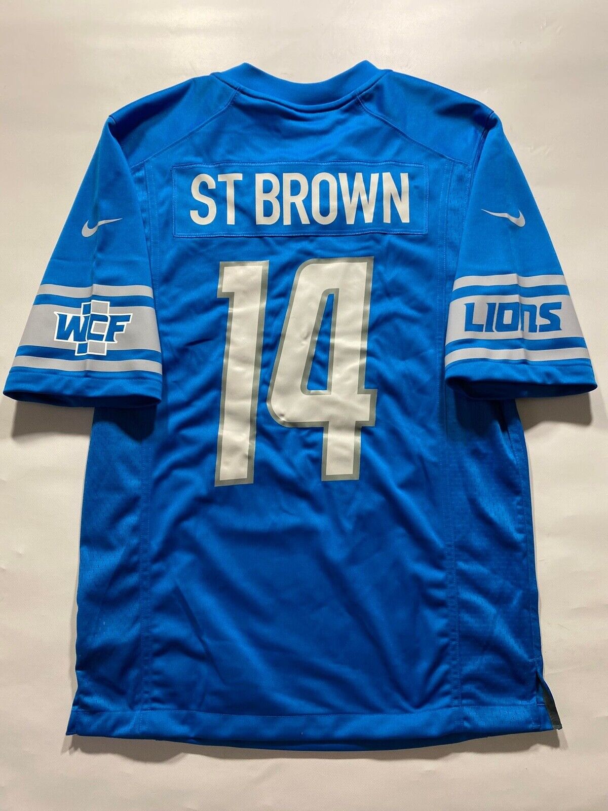 Detroit Lions #14 Amon-Ra St. Brown Nike Game Jersey - Mens Small - American Sports Jerseys