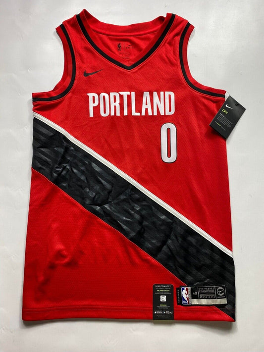 Portland Trail Blazers #0 Damian Lillard Nike NBA Statement Jersey - Mens Small - American Sports Jerseys