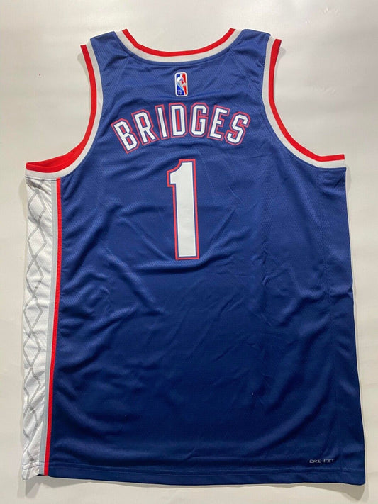 Brooklyn Nets #1 Mikal Bridges Nike NBA City Jersey - Mens XL