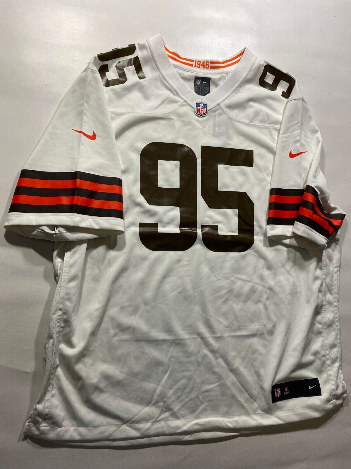 Cleveland Browns Road Nike NFL Game Jersey - Myles Garrett #95 - Mens 3XL